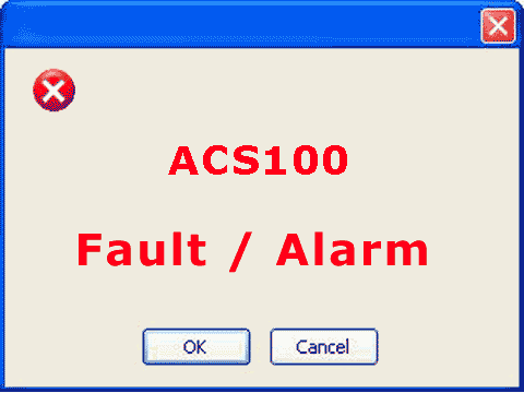 ACS100 faults and alarms